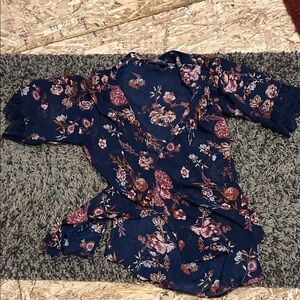 Wallflower Navy Floral Wrap